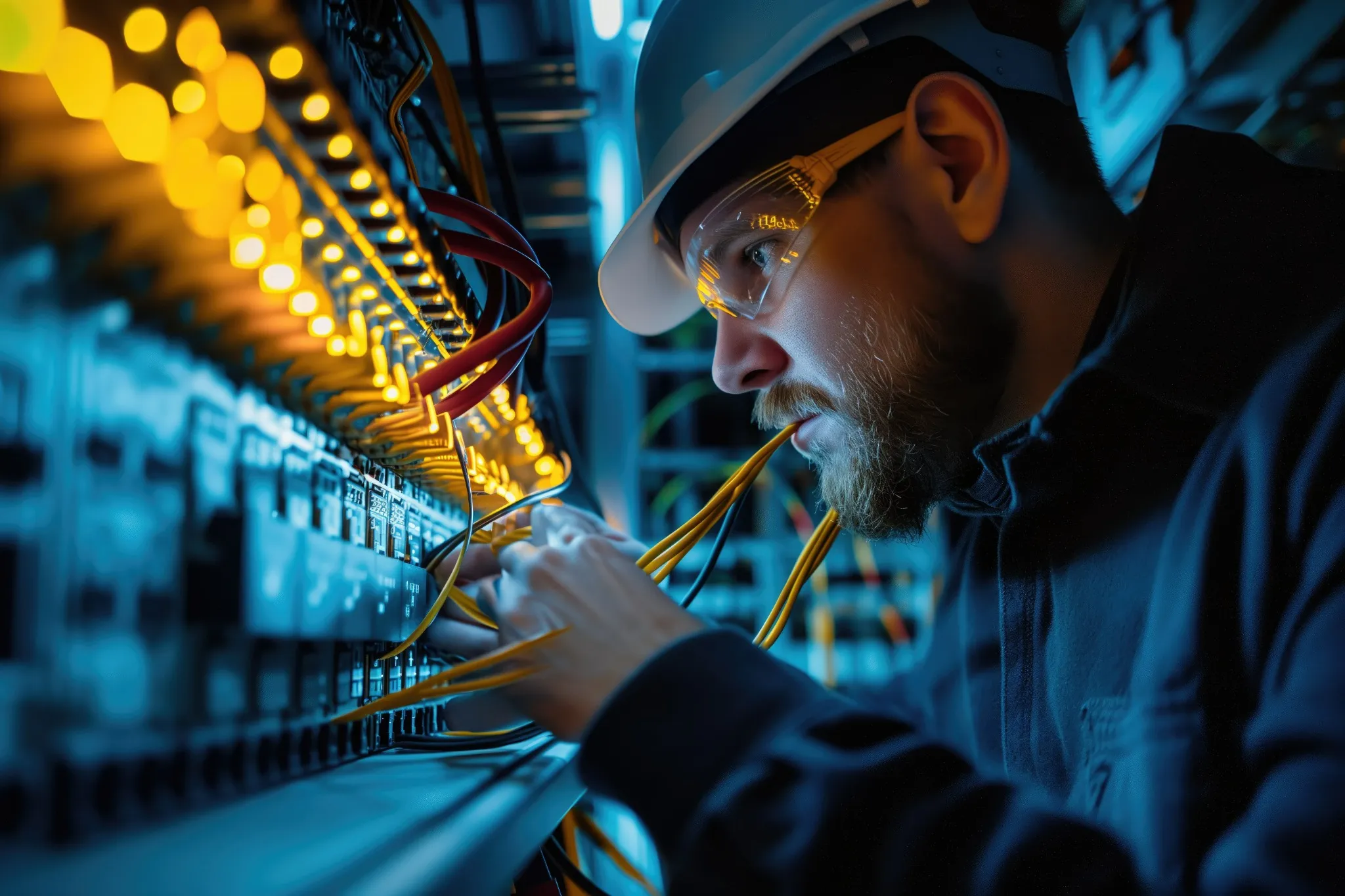 AdobeStock_714844825 Hantverkare utför varsamt restaureringsarbete på fasaden av en klassisk kulturarvsbyggnad i soligt väder.
